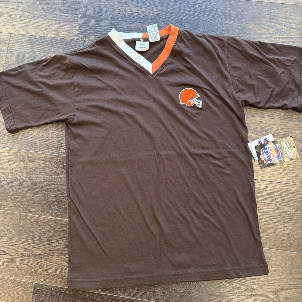Vintage 1999 Cleveland Browns NFL T-Shirt The Edge Brown Sz MEDIUM; READ DESCRIP